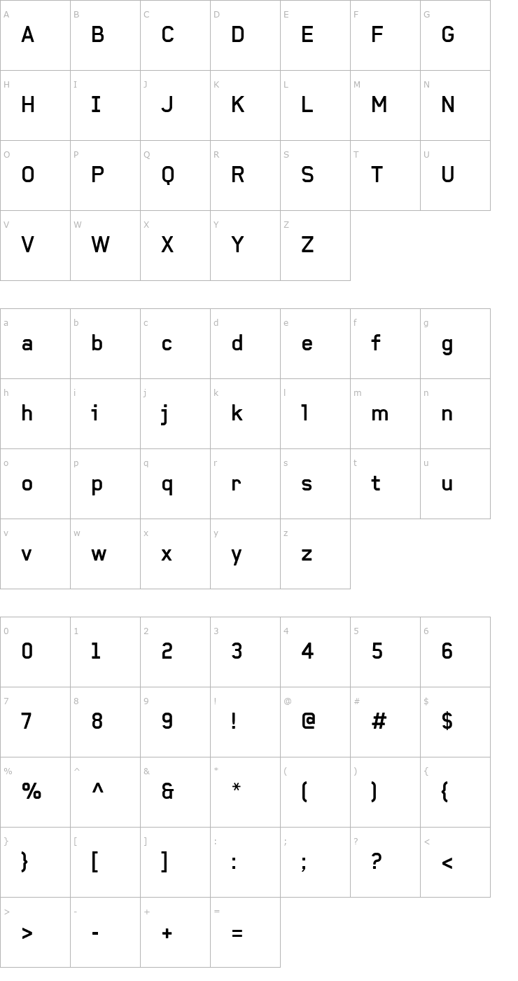 Character Map Baksheesh Bold Font
