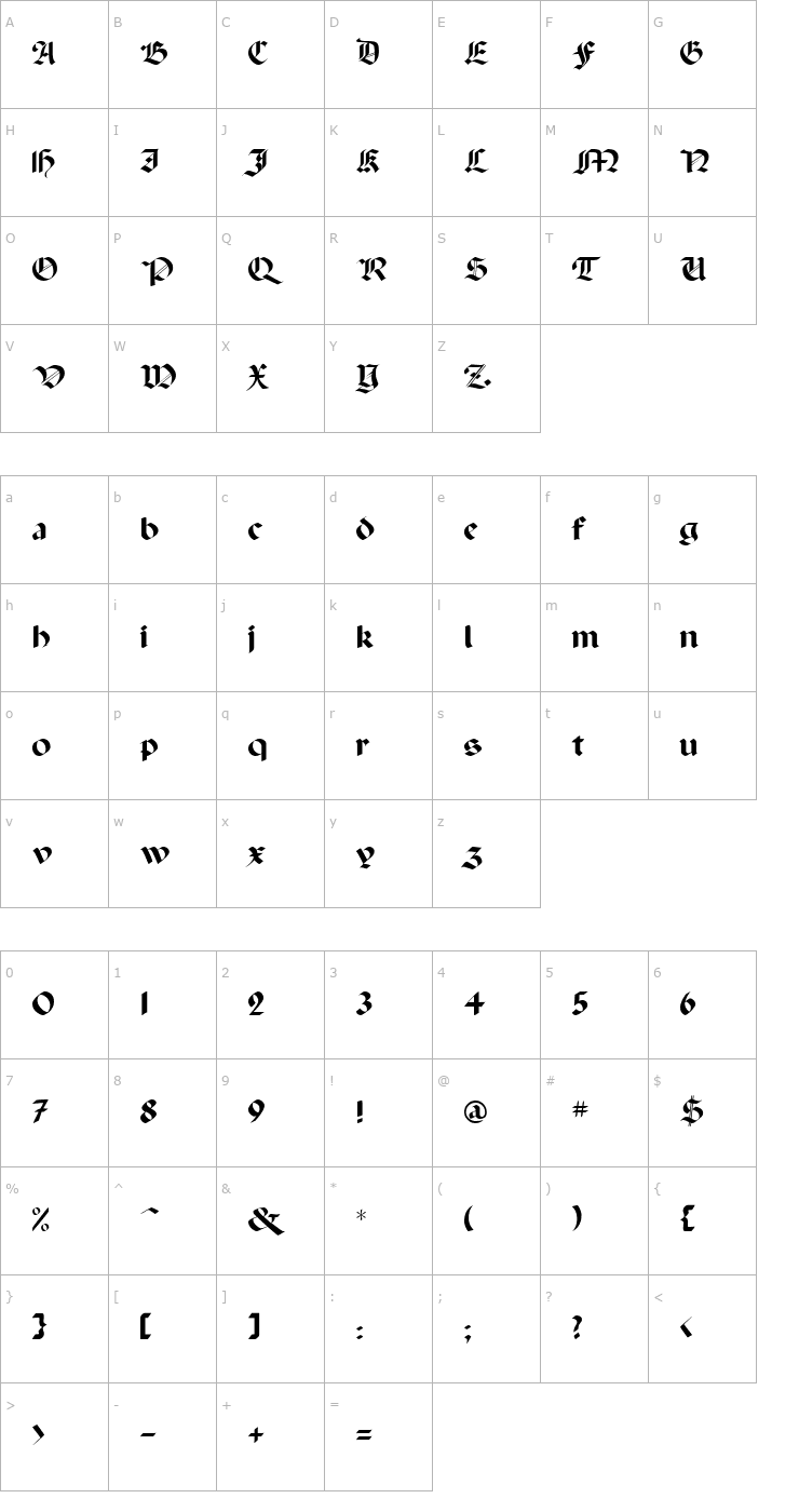 Character Map Ballista Display Script SSi Font