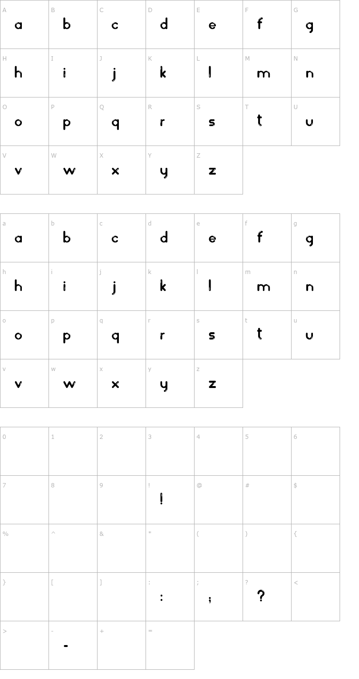 Character Map balonez fantasia br Font