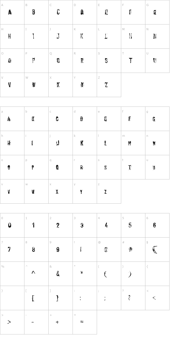 Character Map Banana Type Font