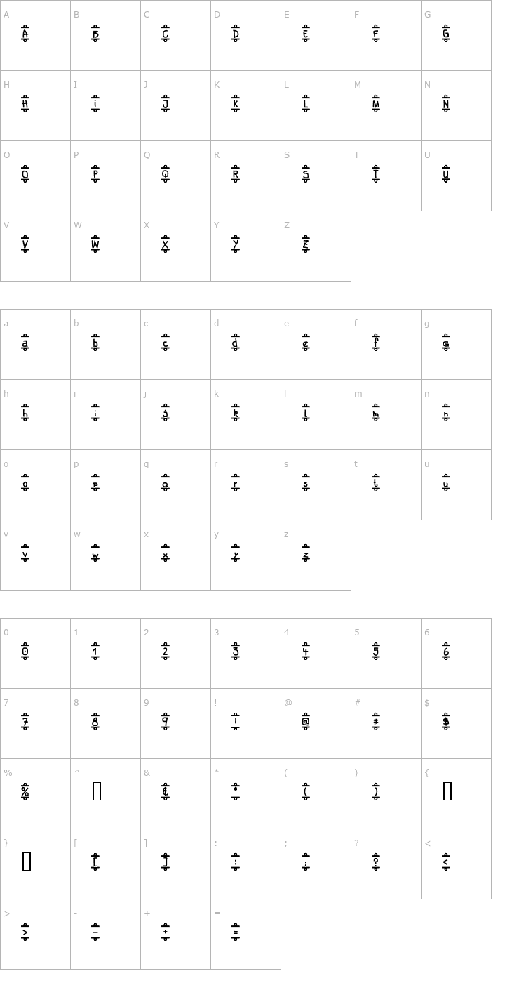 Character Map Banner Font