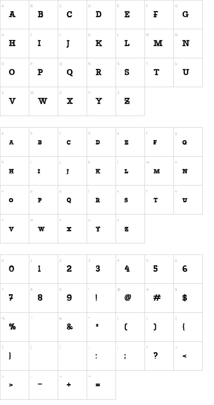 Character Map Bascula Font
