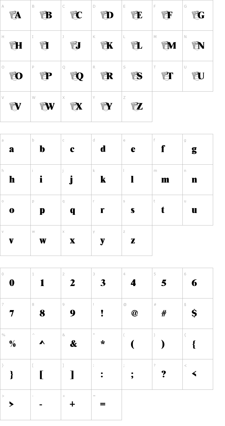 Character Map Basketball Becker Font