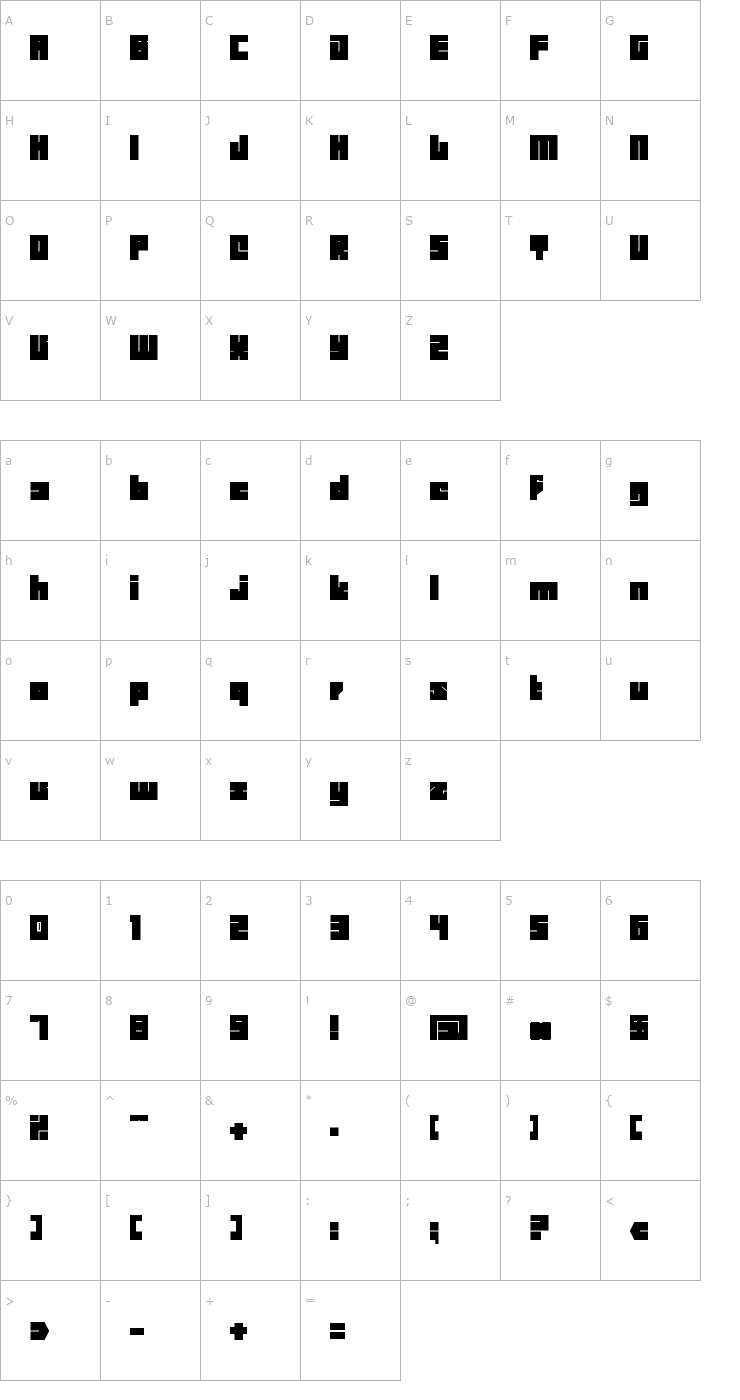 Character Map BD BillDing Font