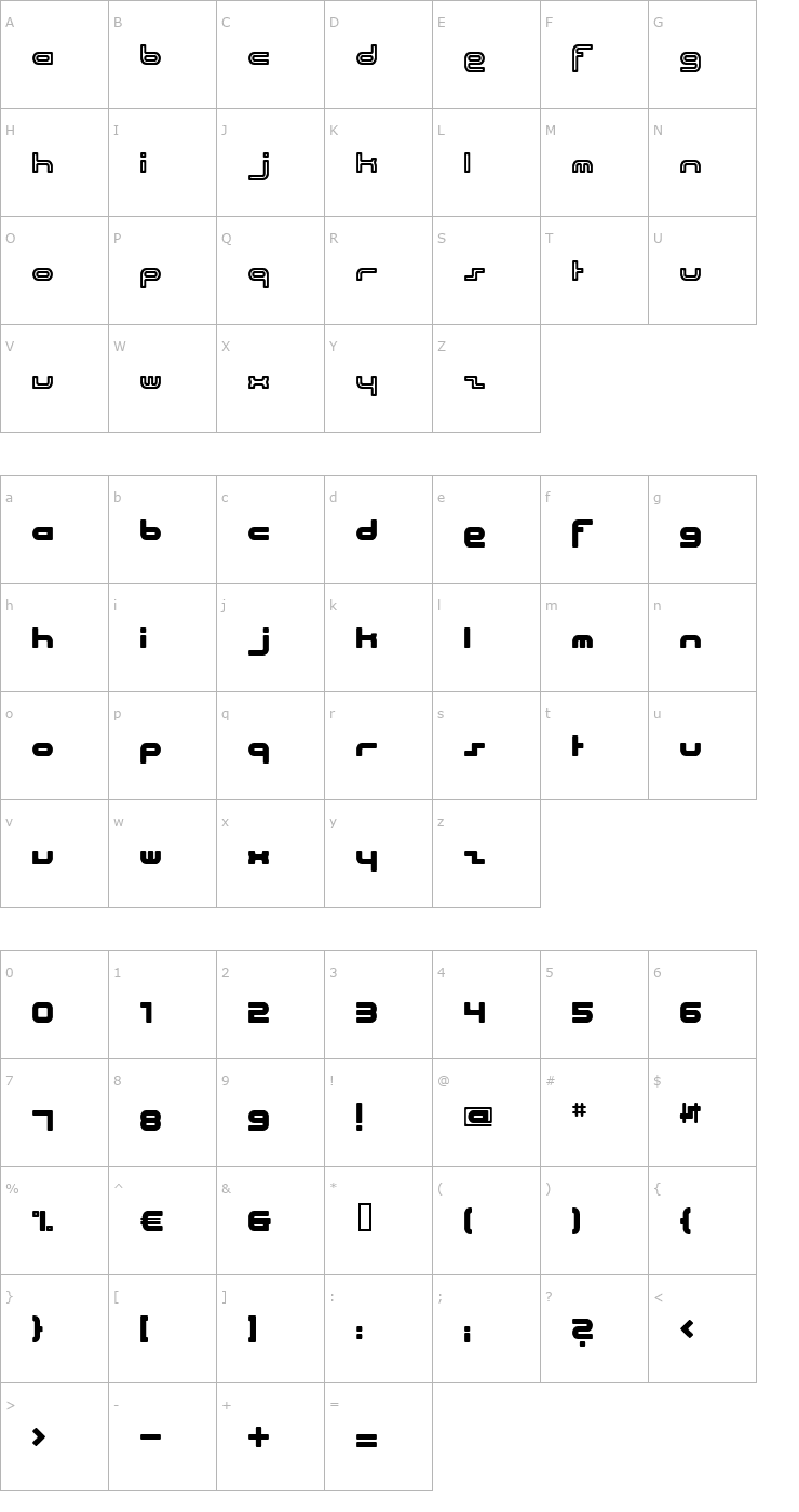 Character Map Beach House Font