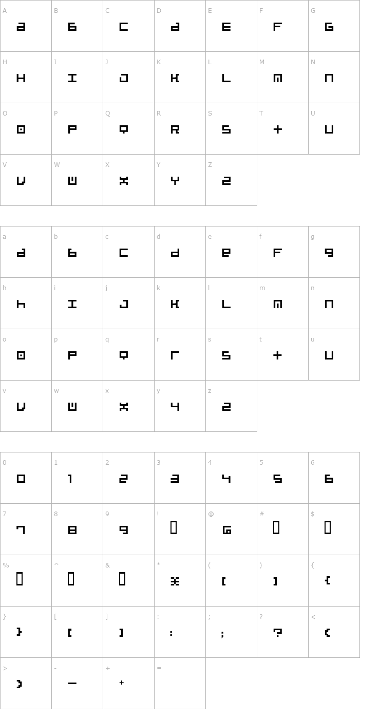 Character Map Beatbox Font