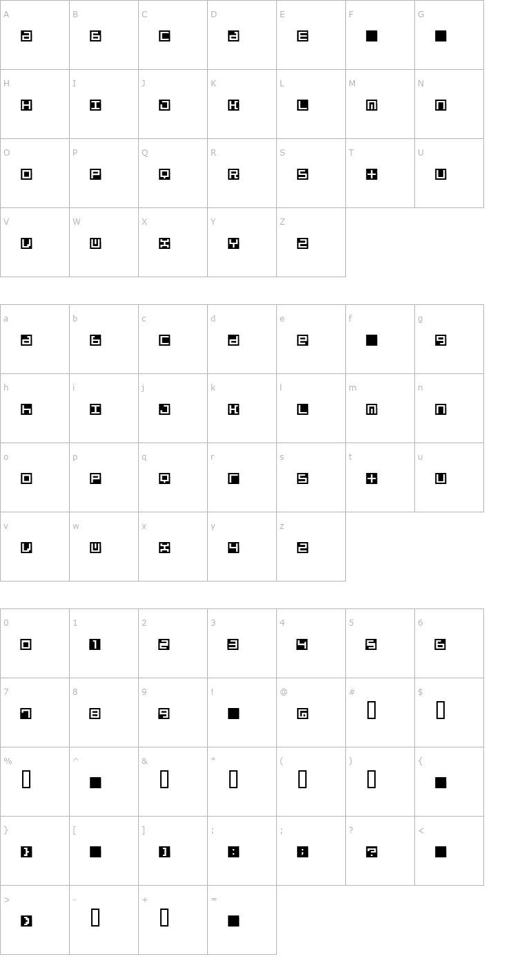 Character Map Beatbox InBox Font