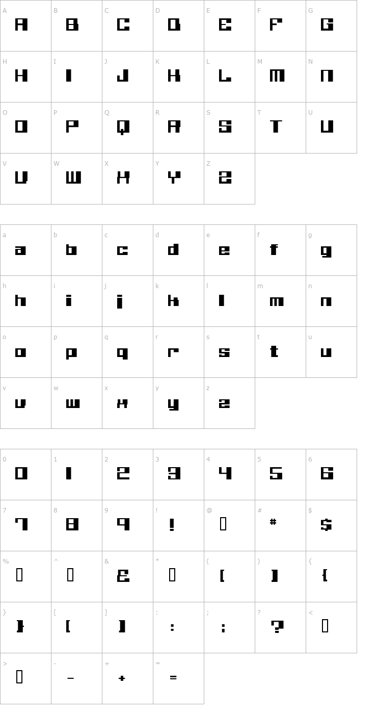 Character Map Believer Eng Font