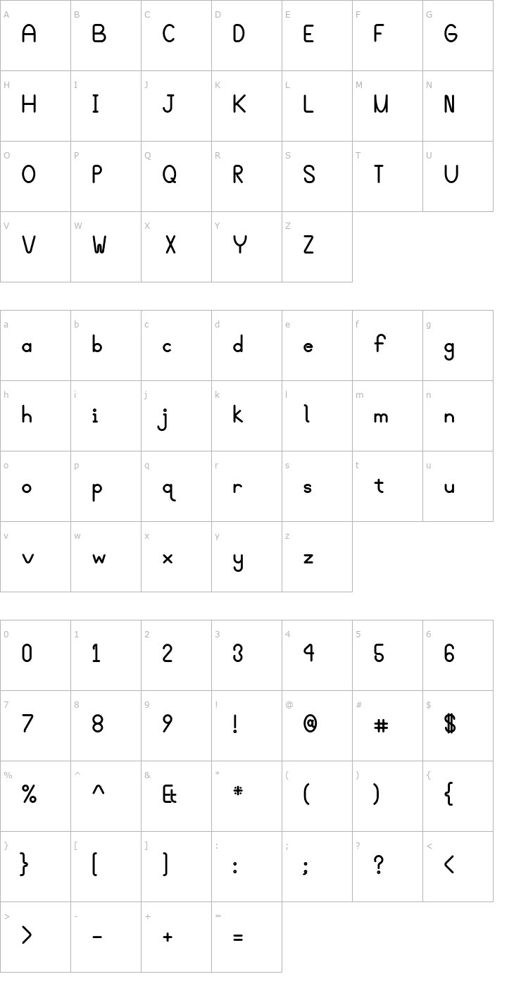 Character Map Blooming Grove Alternate Bold OTF Font