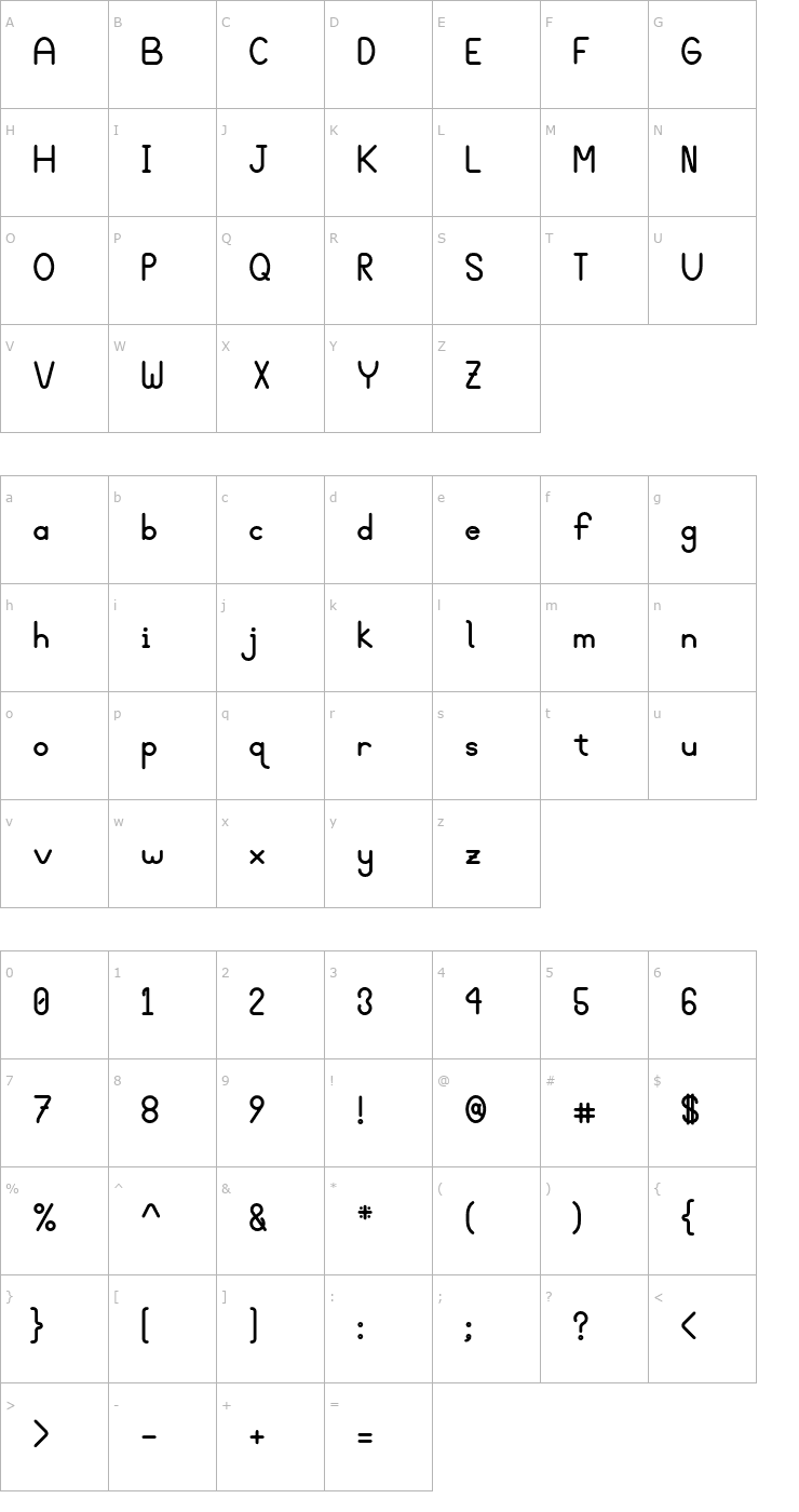 Character Map Blooming Grove Bold OTF Font