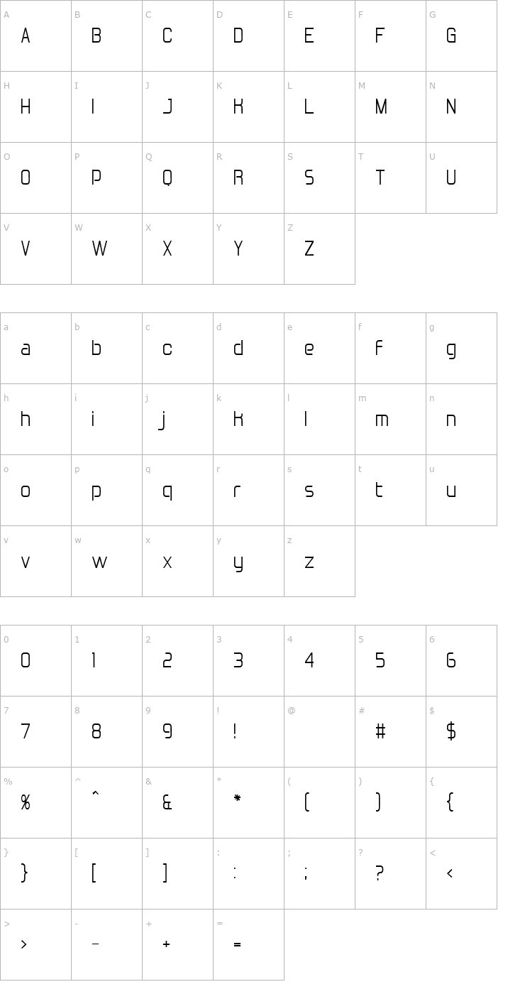 Character Map BN Deep Blue Font