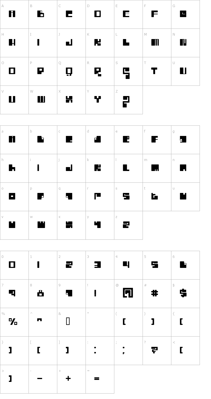 Character Map BN Intaglios Font