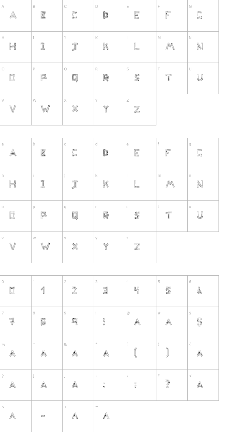 Character Map boards Font