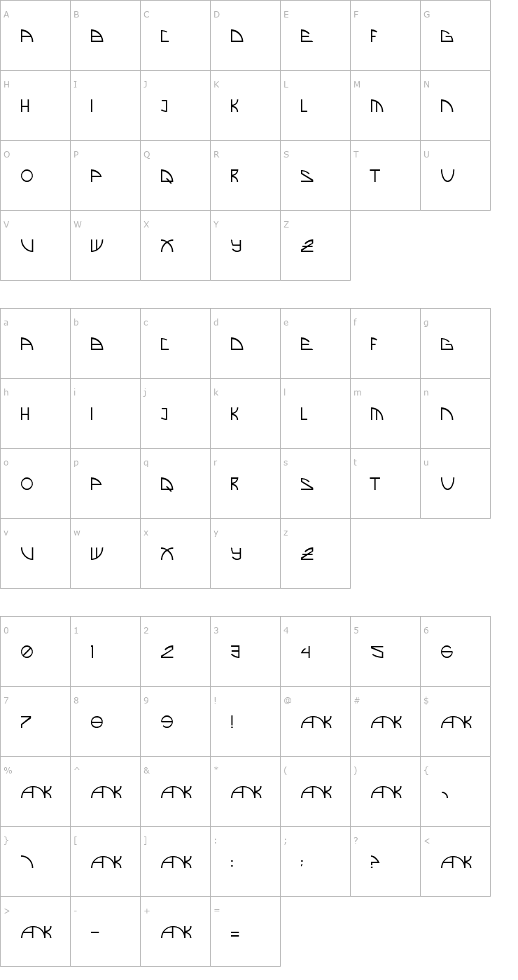 Character Map Brand New Font