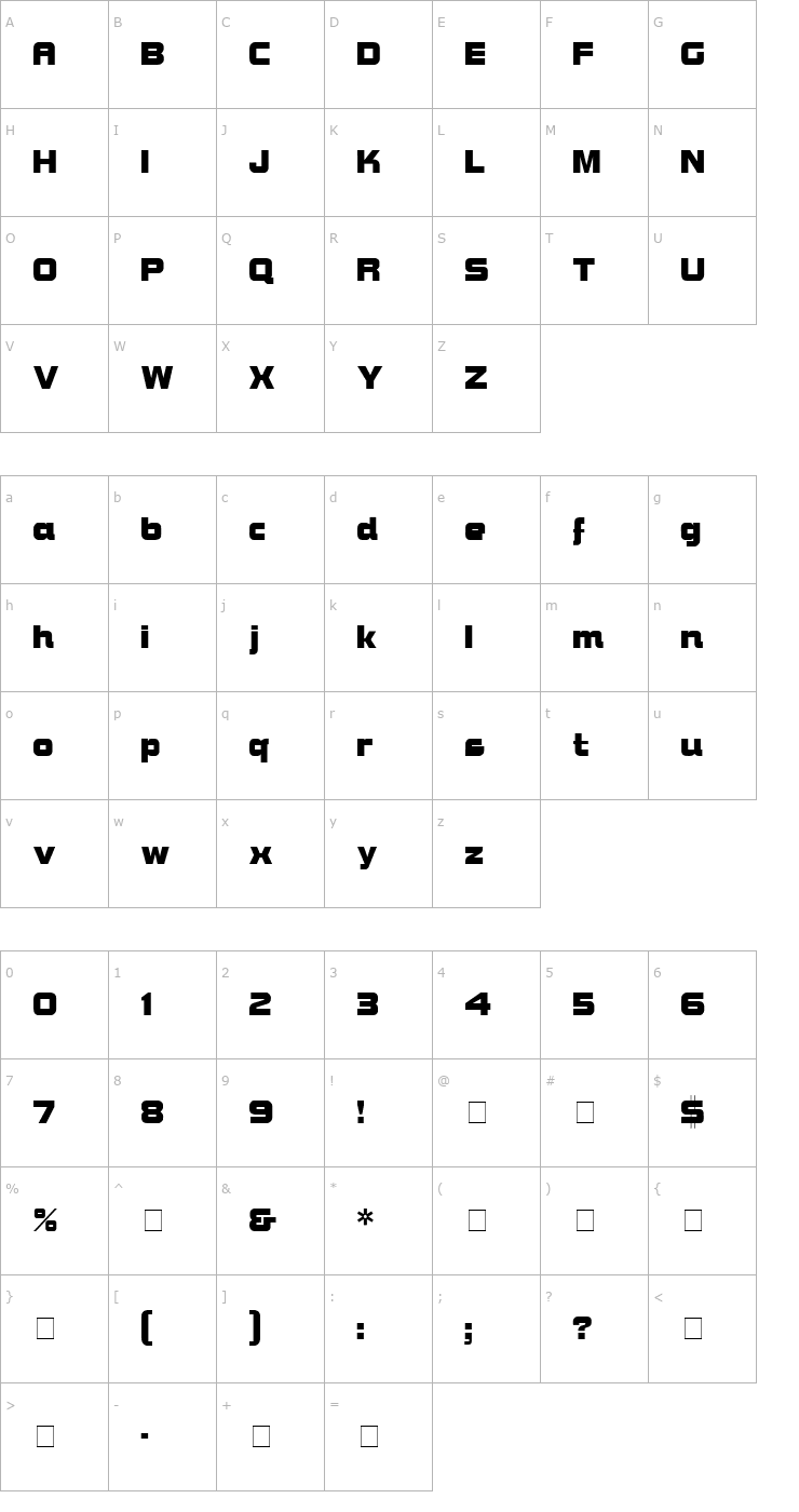 Character Map Bravura Display SSi Font