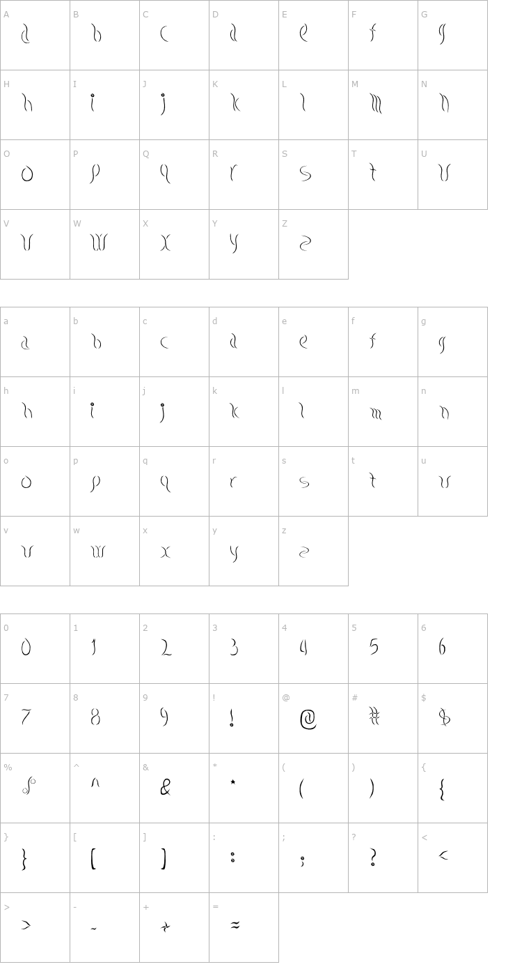 Character Map Breaking Point Font