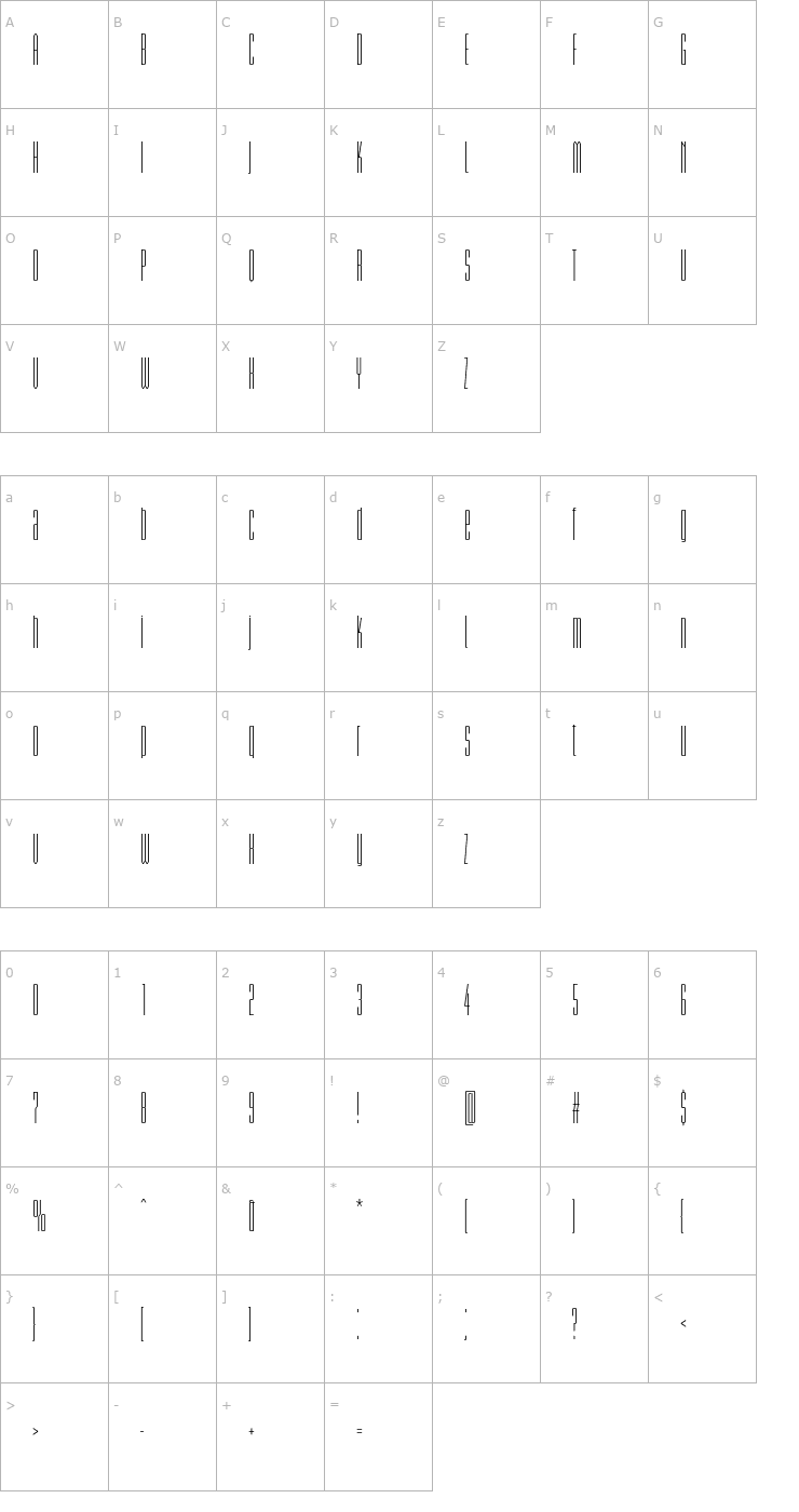 Character Map BriemAkademiStd-Comp Font