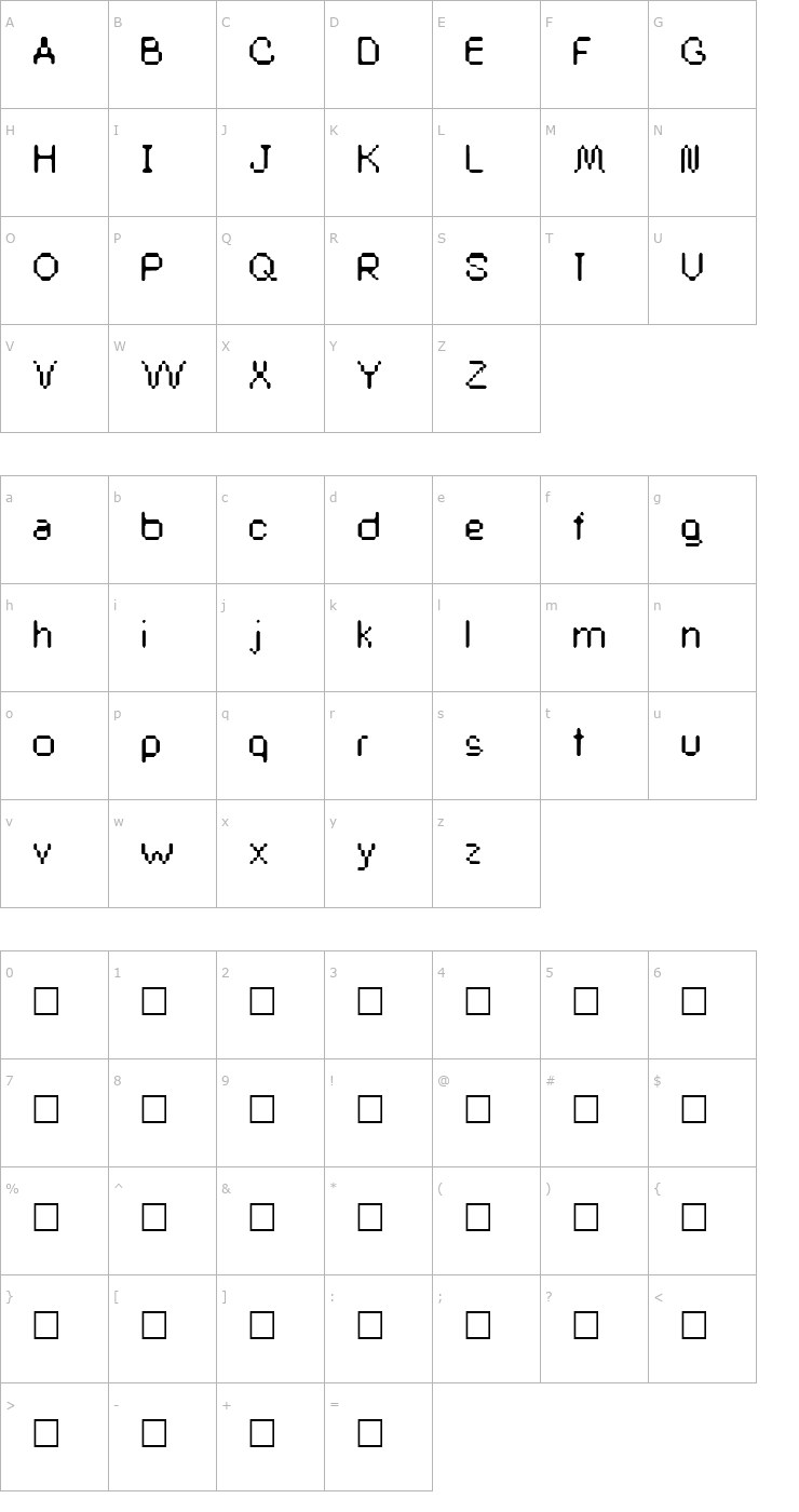 Character Map BuddySystem Font