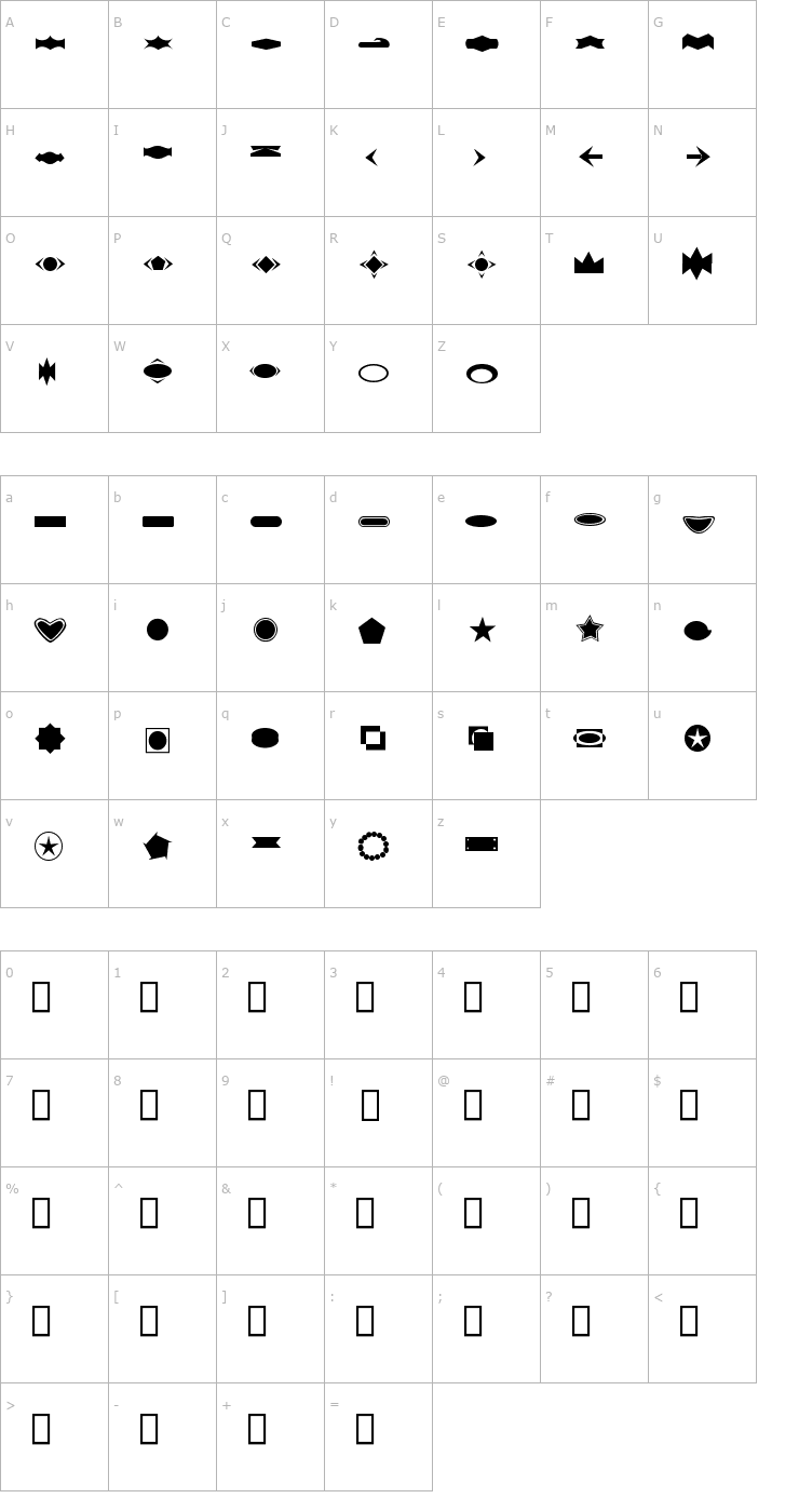 Character Map button_by_fanta Font