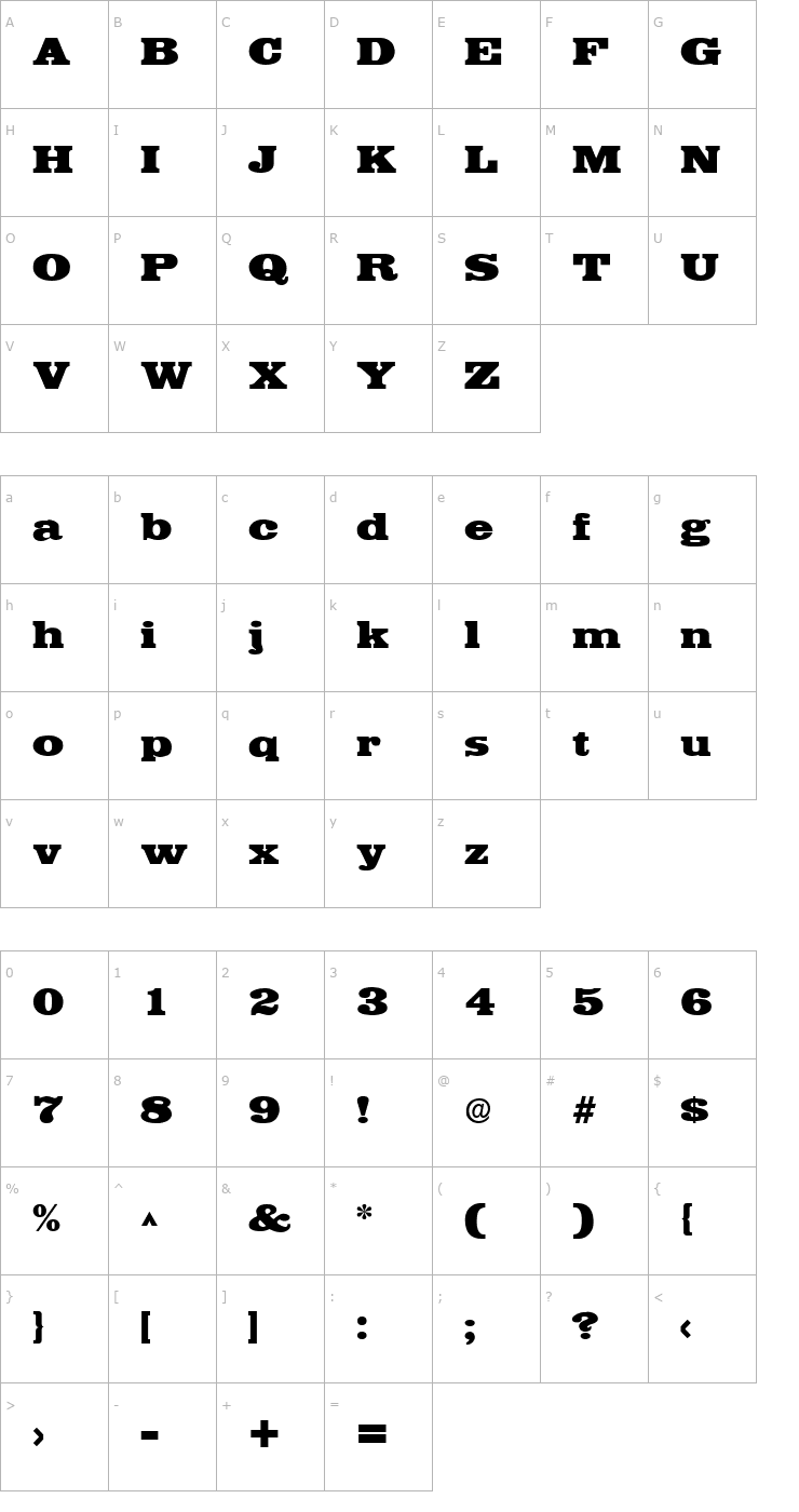 Character Map Cairo SF Font