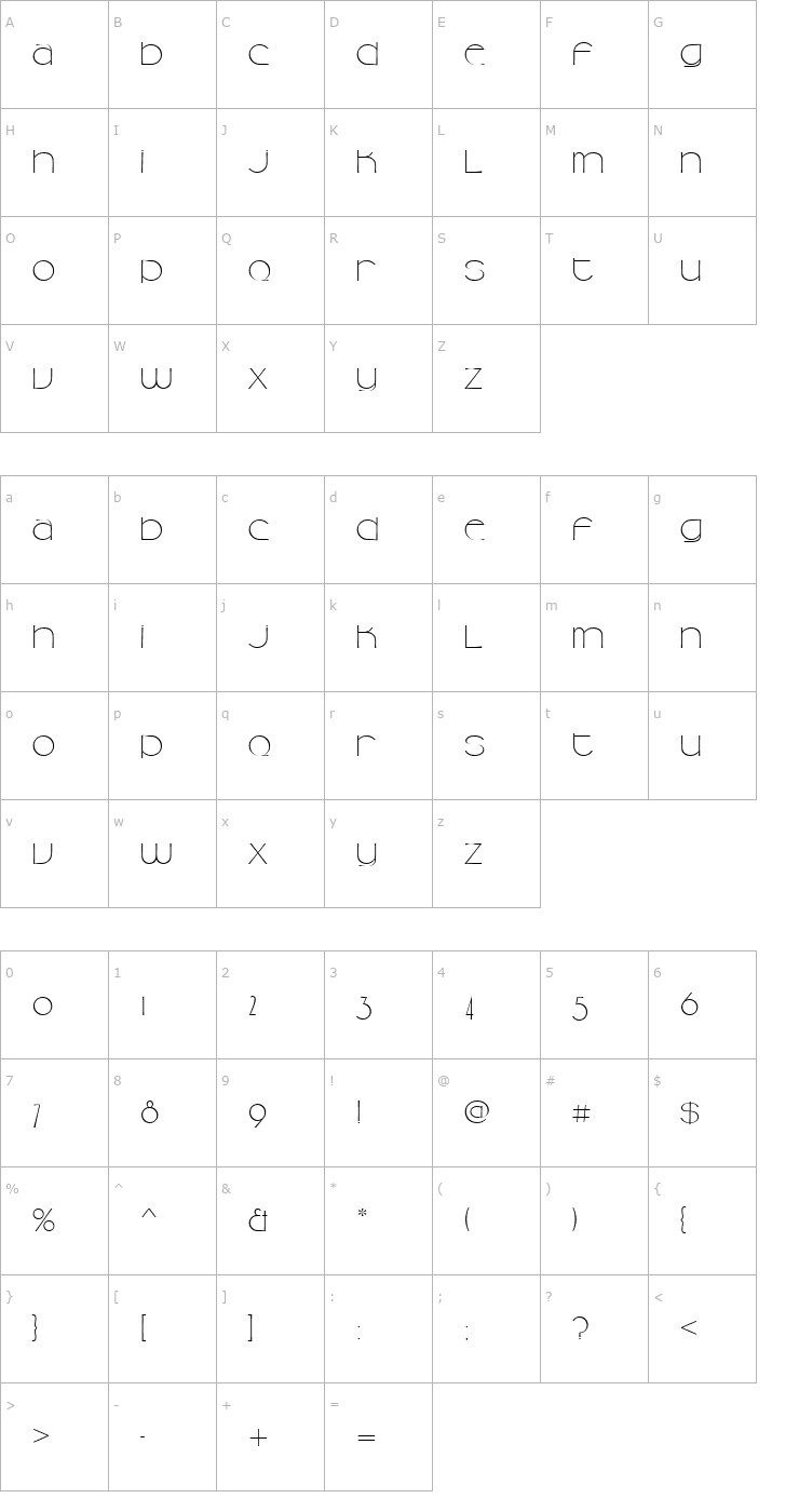 Character Map CamelliaDEE Font