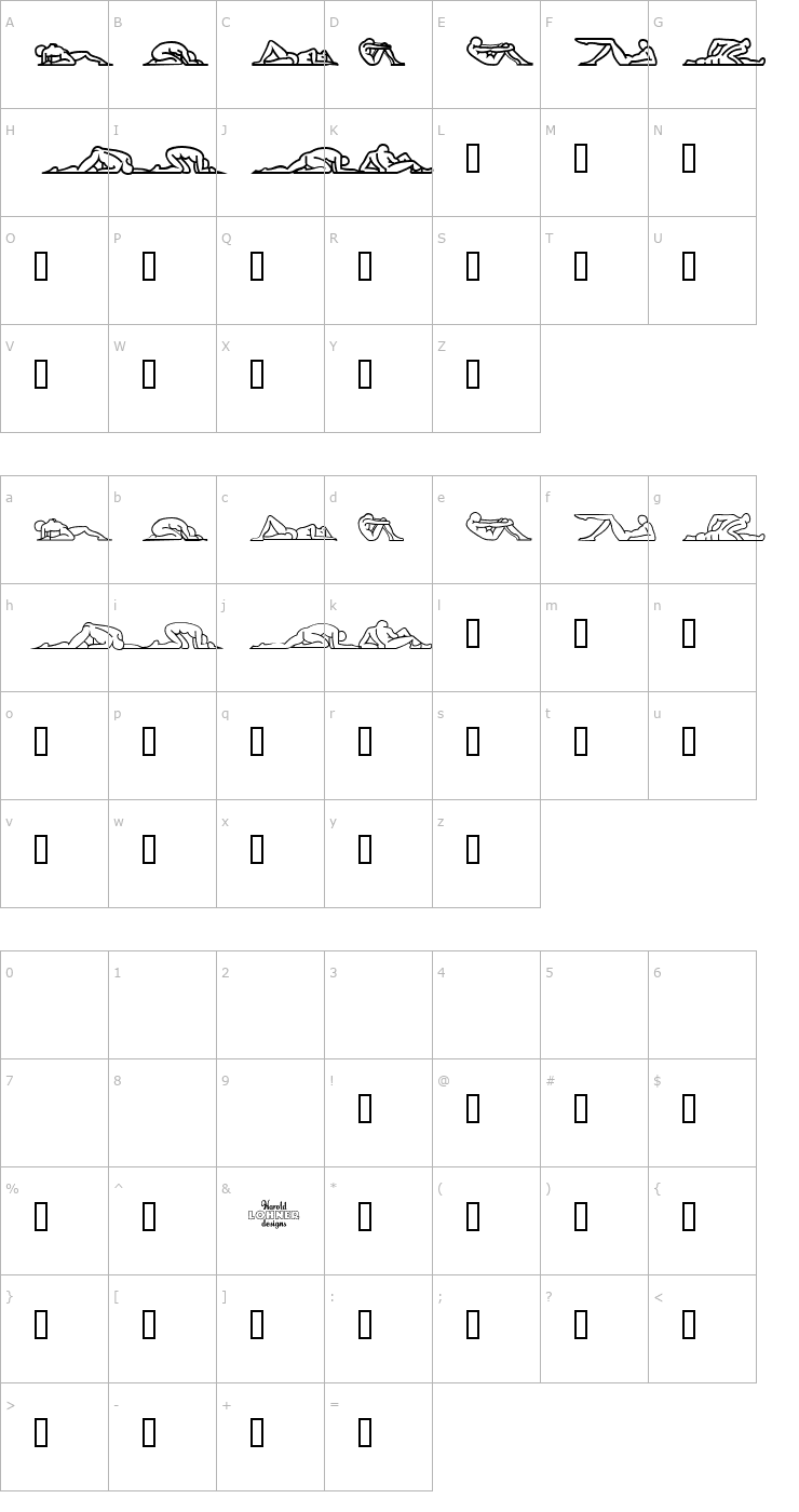Character Map Candide Dingbats Font