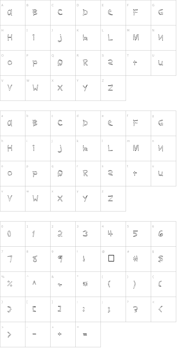 Character Map CanopusOpen Font