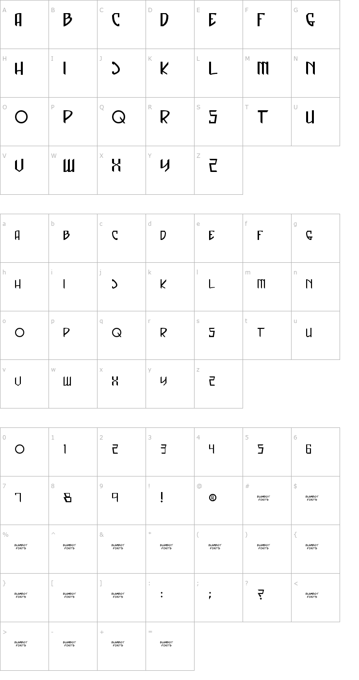 Character Map Captain Spandex Font