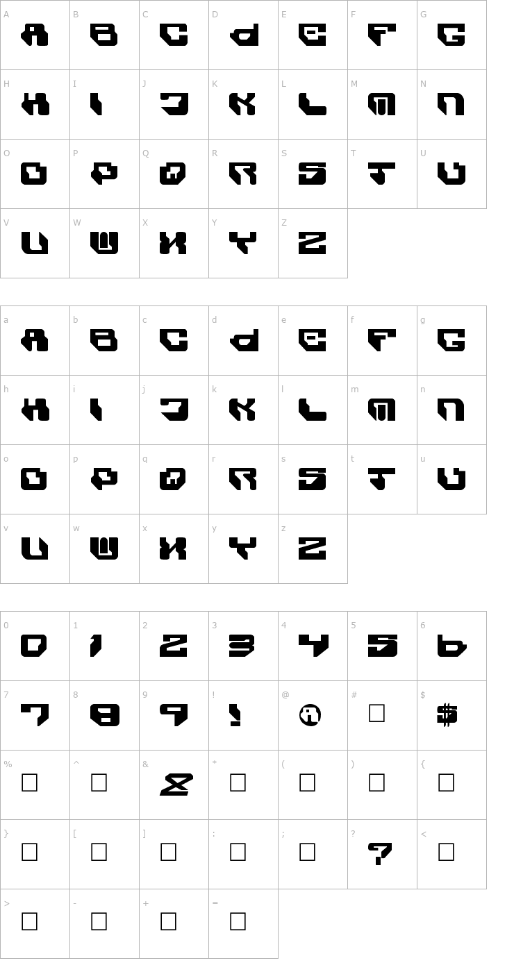 Character Map Captiv SystM RemiX Font