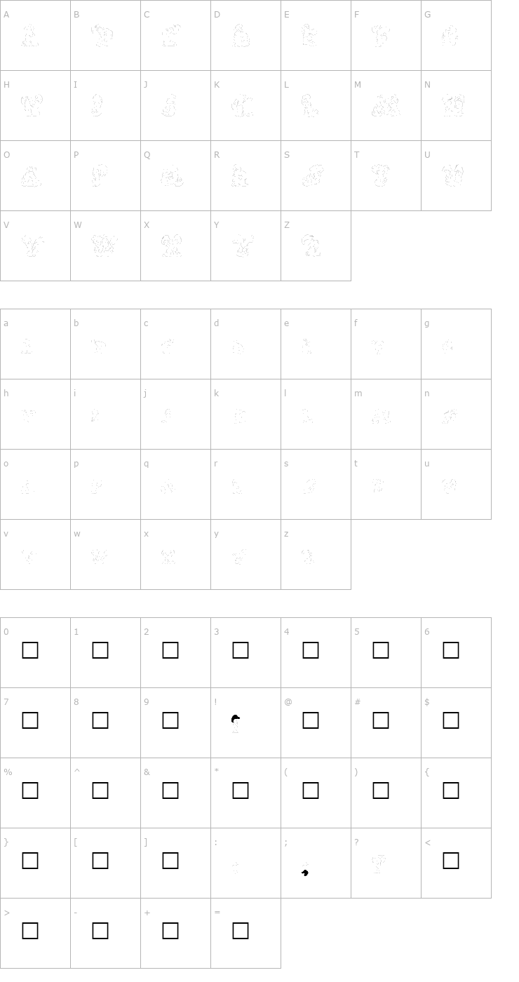 Character Map CarolesChunk Font