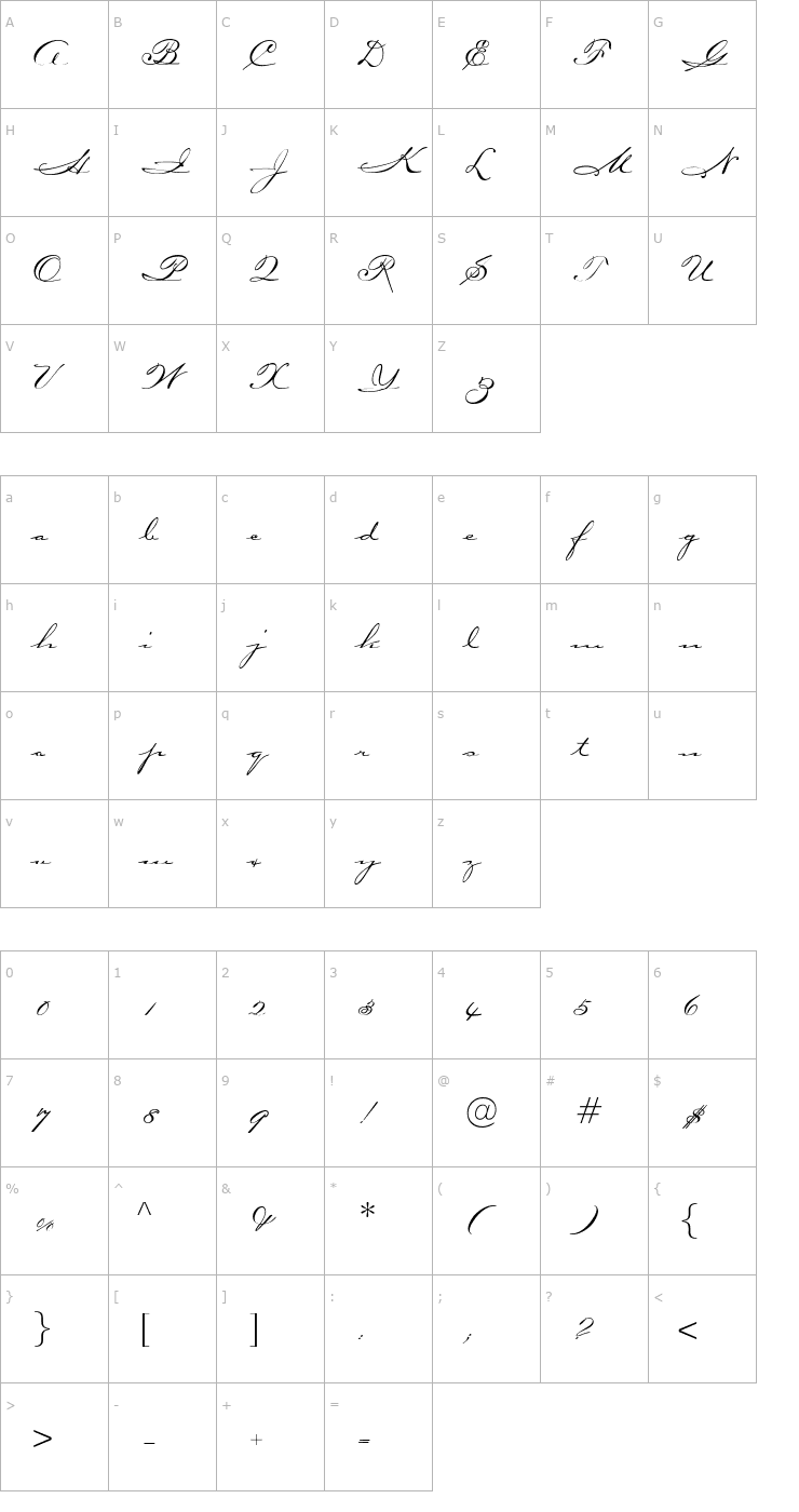 Character Map Carpella Font
