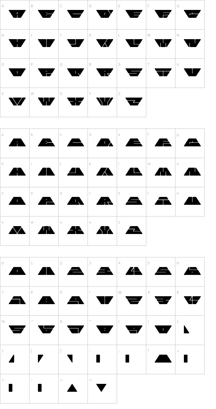 Character Map cashless Font