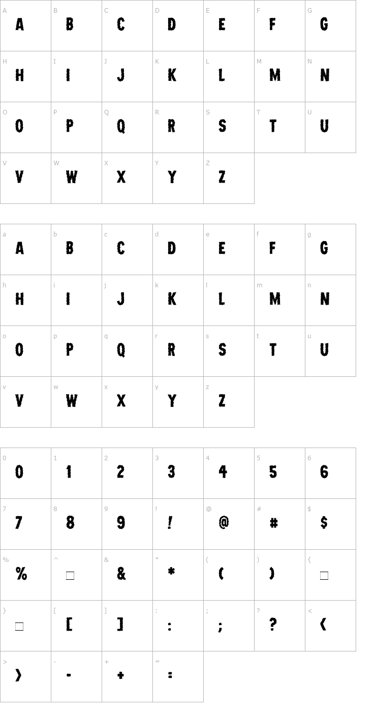 Character Map CCChills Font