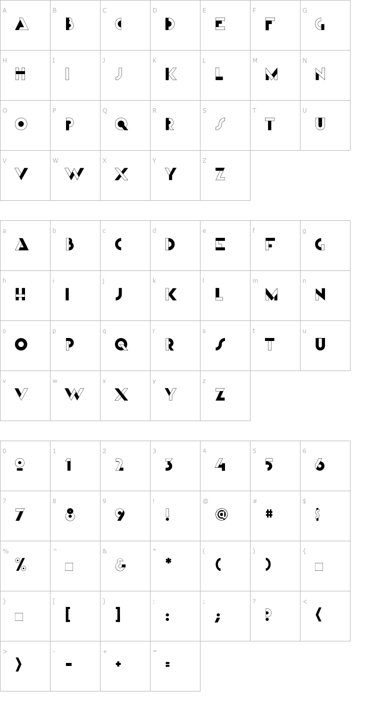 Character Map CCDutchCourage-AndTan-Black Font