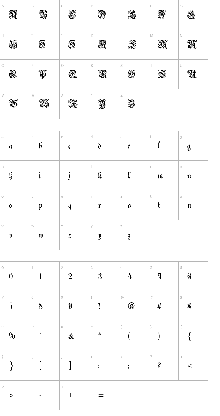 Character Map Celebration Text Fancy Normal Font