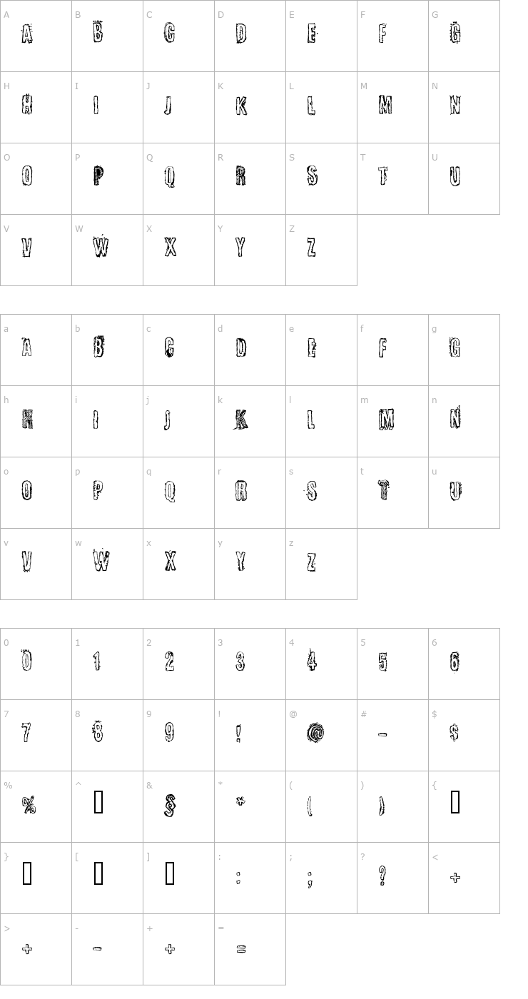 Character Map Certto Headline Font