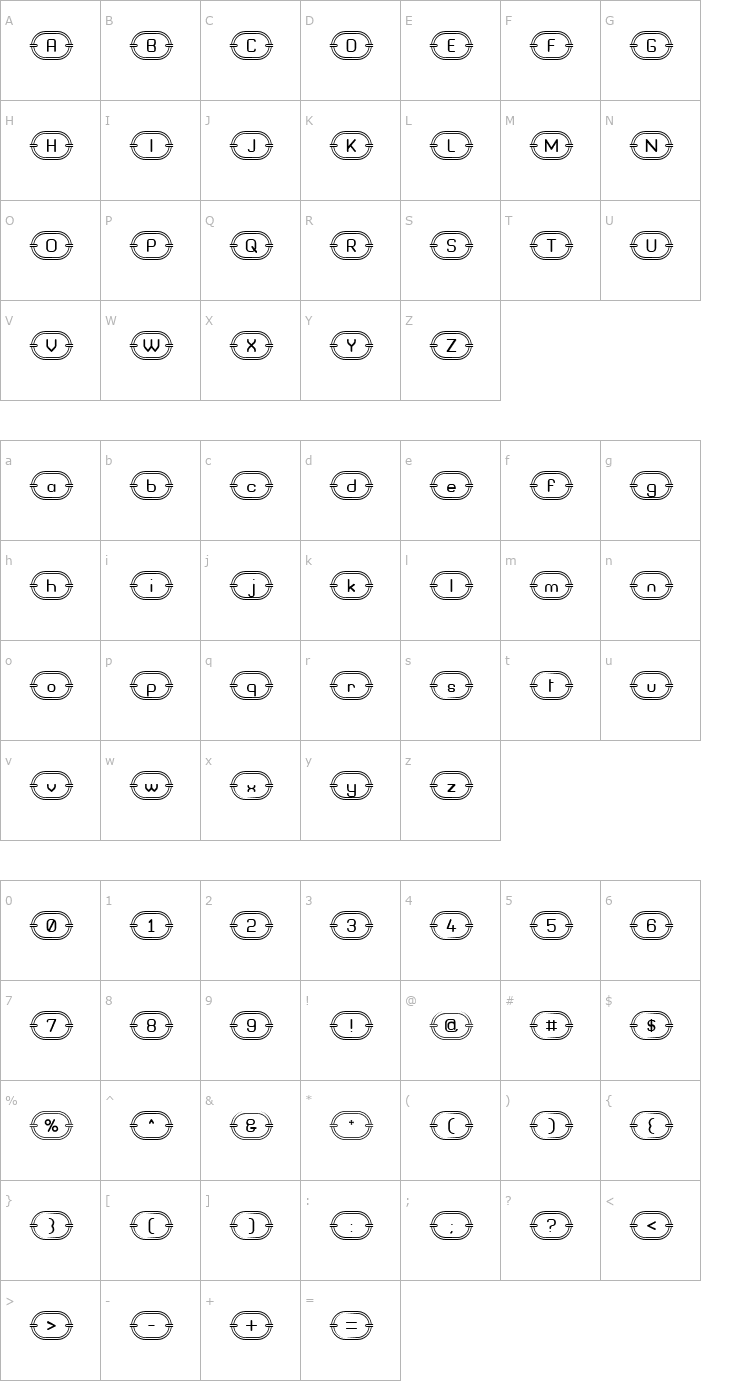 Character Map Chainz Font