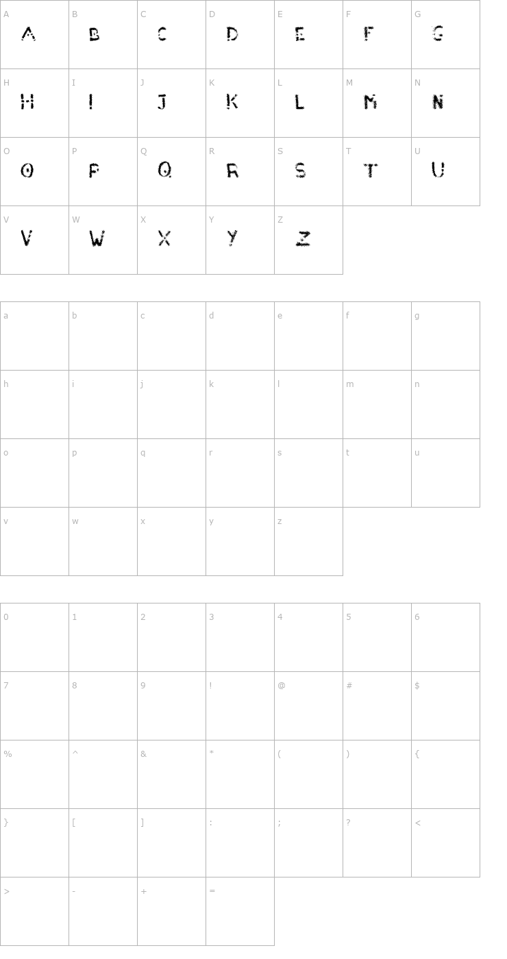 Character Map Chalkpat Font