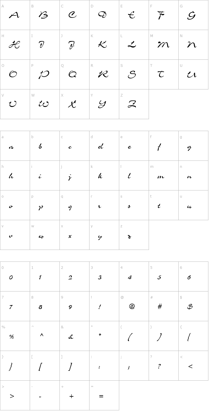 Character Map Champ-Regular Font