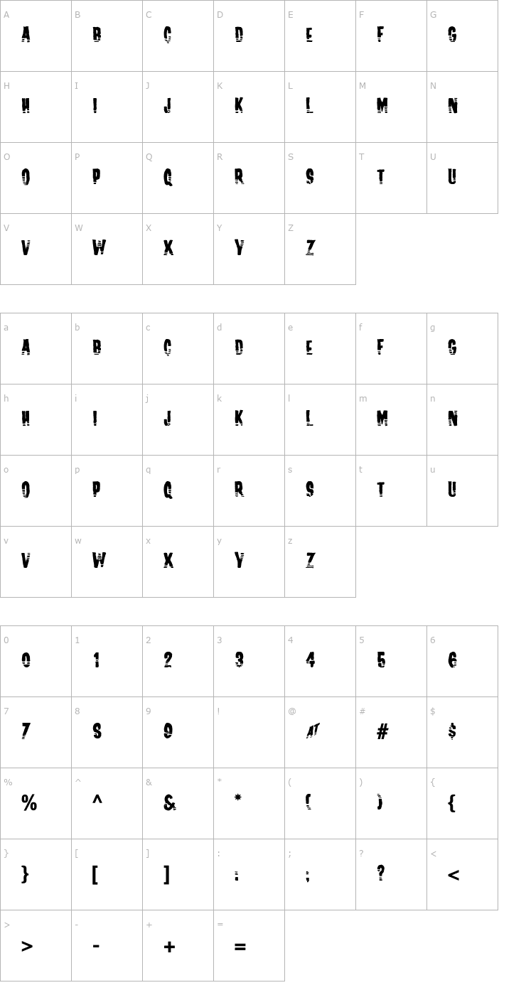 Character Map Channel Tuning Font