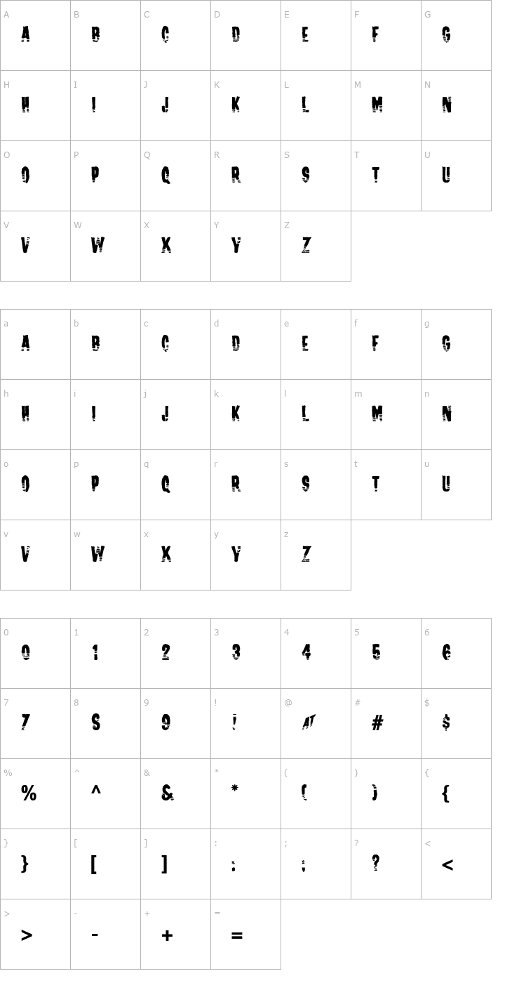 Character Map Channel Tuning JL Font