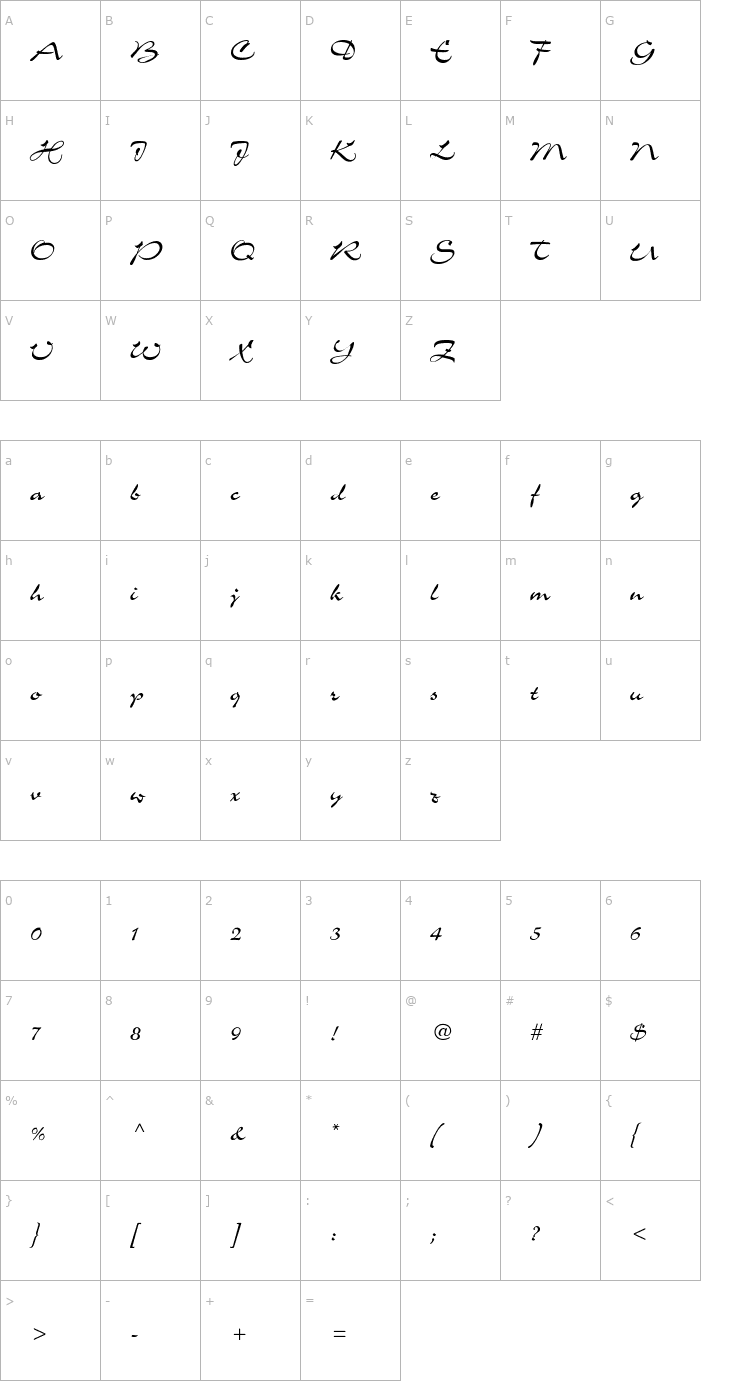 Character Map Charme Font