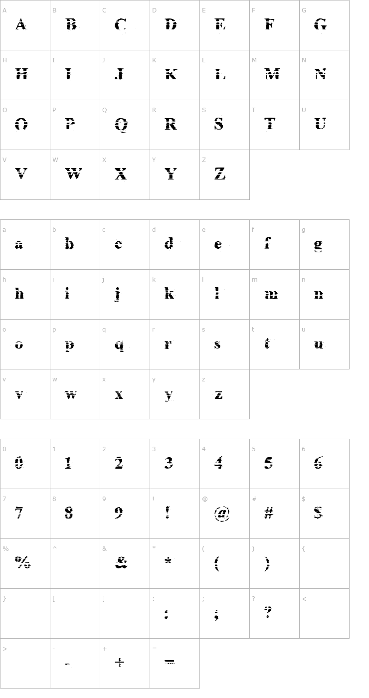 Character Map Cheap Ink killed my Printer Font