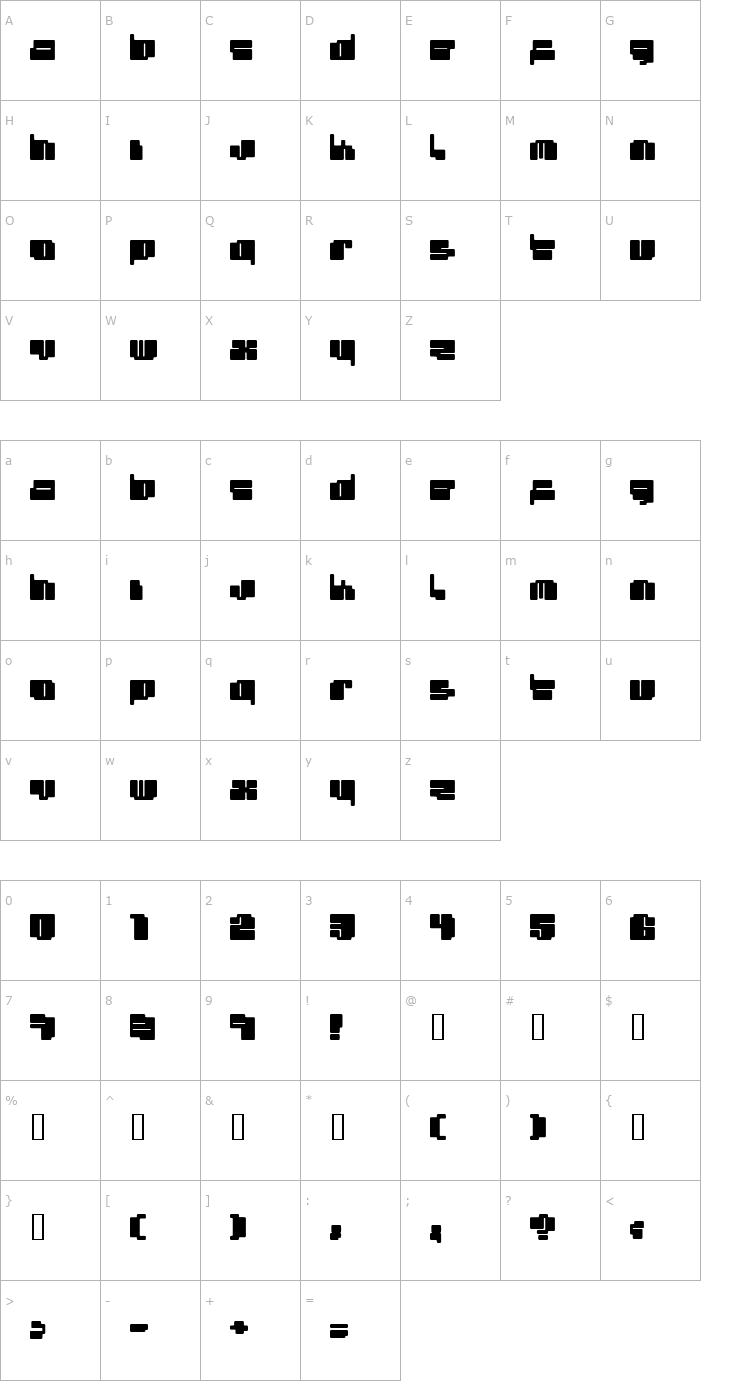 Character Map cheaptype Font