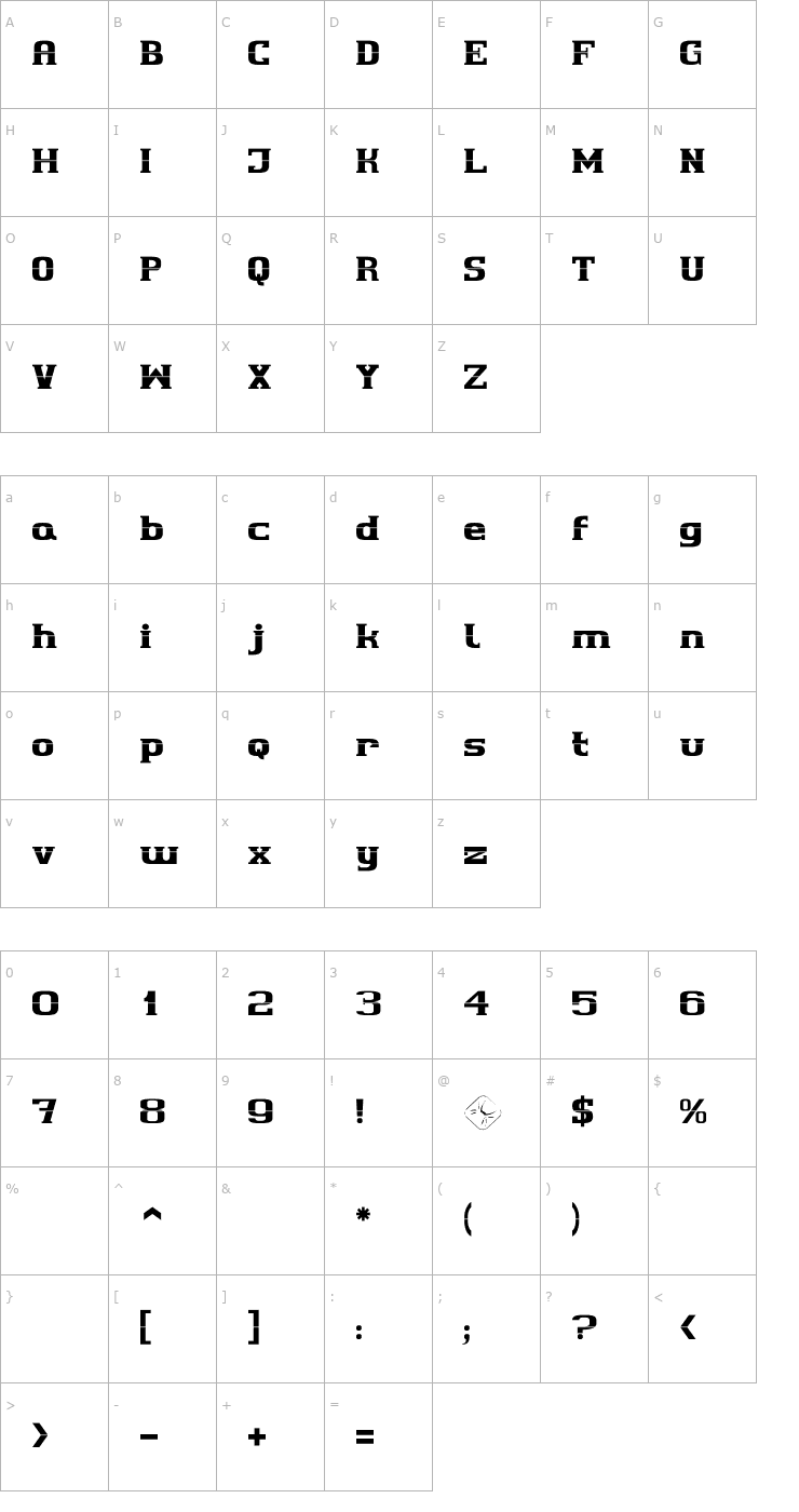 Character Map cherif OTF Font