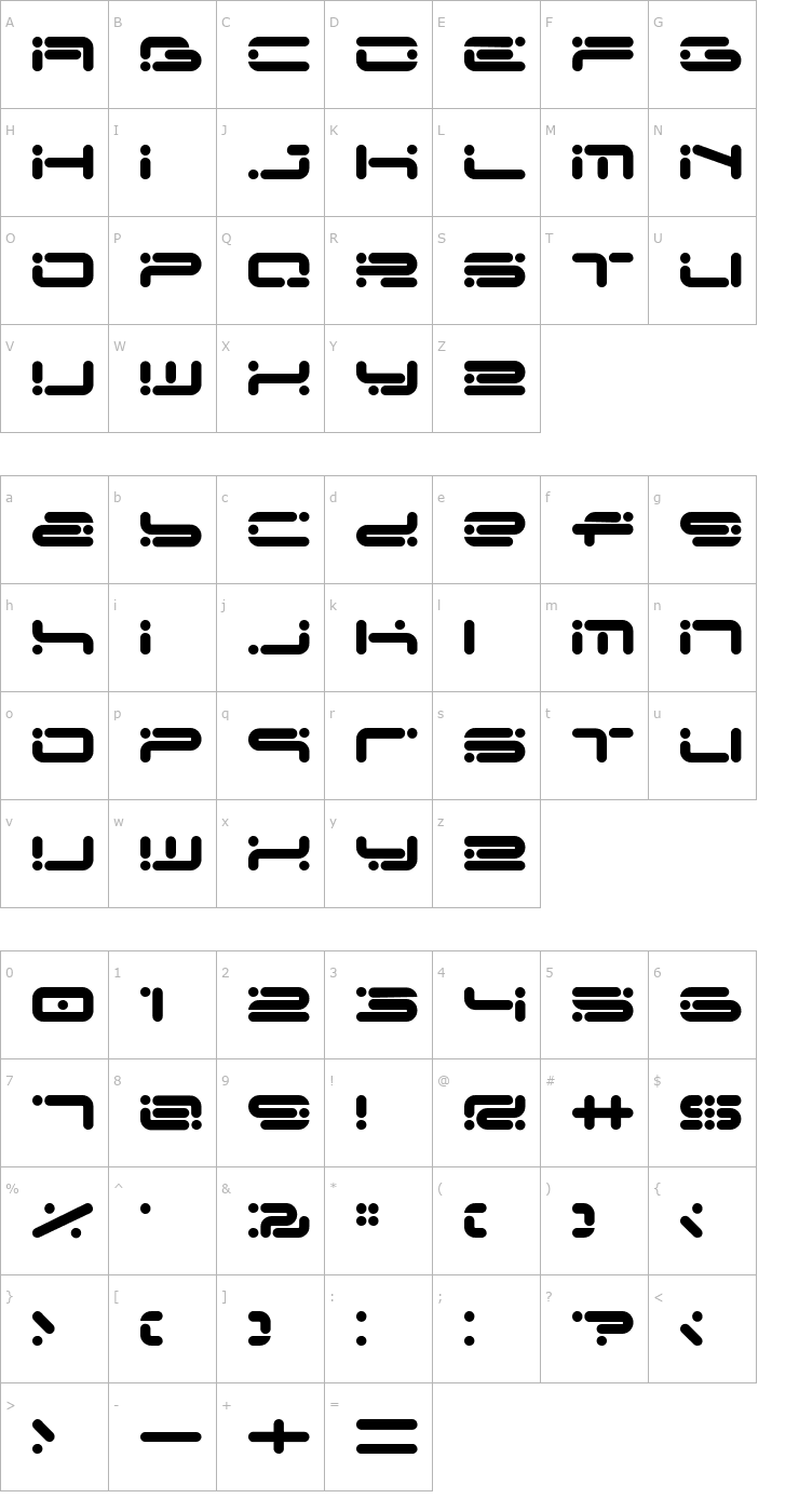 Character Map Chicory Font