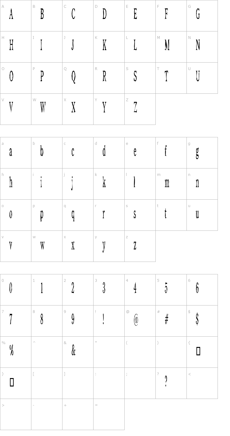 Character Map ChillyMoe Font