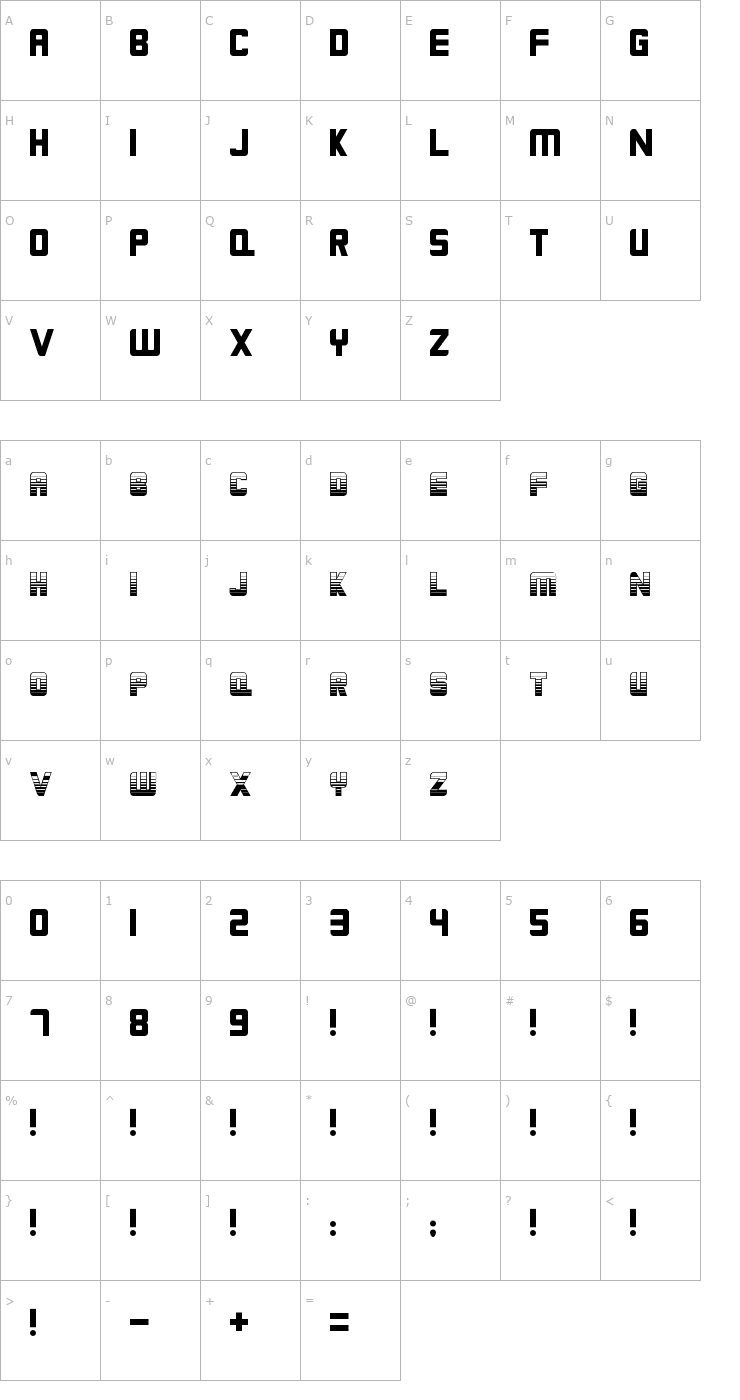 Character Map Chloreal Font