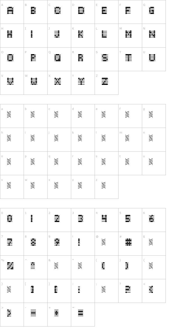 Character Map Chloriin Font