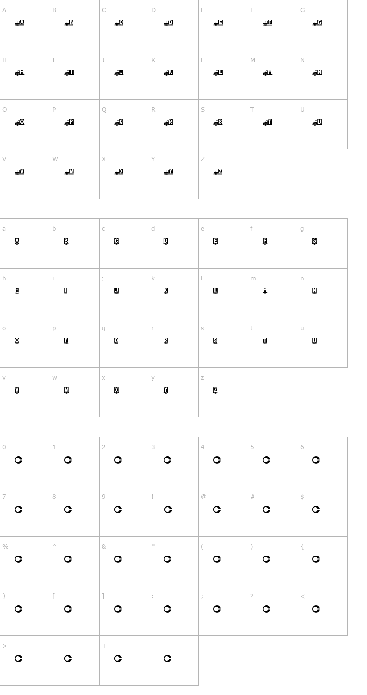 Character Map Chlub Font